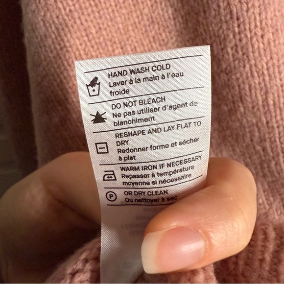 Vince Dusty Pink Marled Wool Blend Funnel Neck Sweater, Women’s Size Medium - Picture 8 of 9